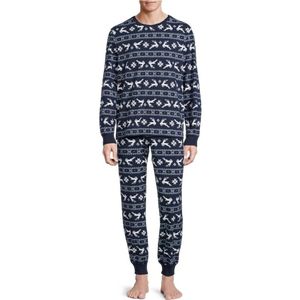 Holiday Time Men's Fair Isle Matching Pajamas Set, 2-Piece
